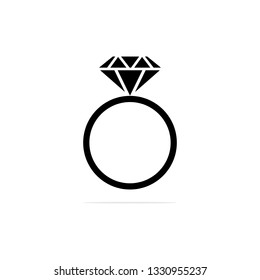 Diamond ring icon. Vector concept illustration for design.