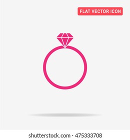 Diamond ring icon. Vector concept illustration for design.