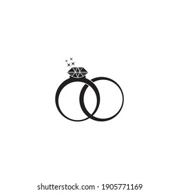 Diamond Ring icon vector design template illustration