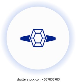 Diamond ring  icon. Vector design.