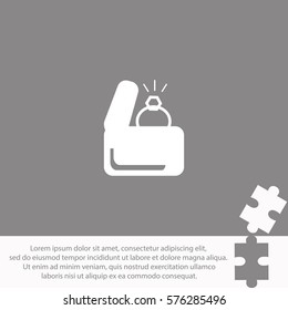 Diamond ring  icon Vector design.