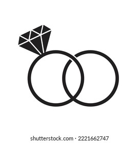 diamond ring icon vector illustration