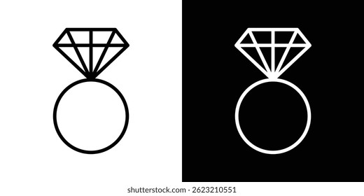Diamond ring icon vector illustration for web and mobile