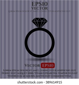 Diamond Ring icon vector illustration