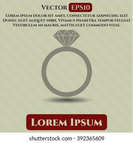 Diamond Ring icon vector illustration