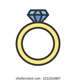 Diamond Ring icon vector image. Can also be used for Physical Fitness. Suitable for mobile apps, web apps and print media.