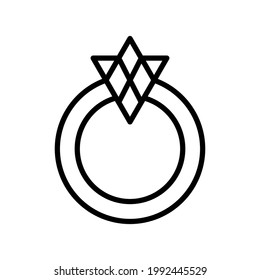 Diamond ring icon vector royalty design