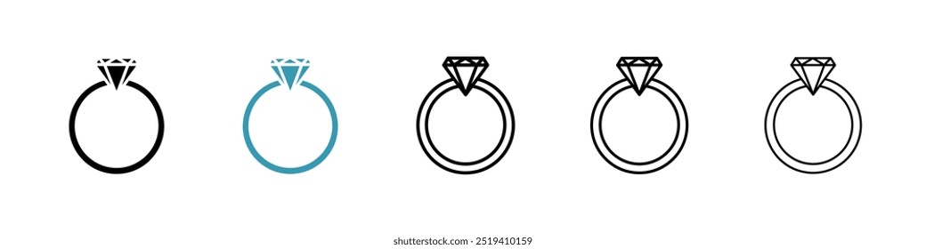 Diamond ring icon vector icon set. EPS 10