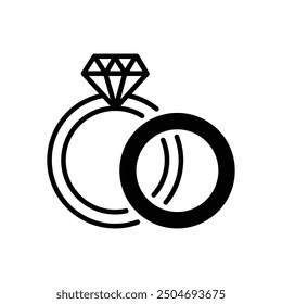 Diamond Ring icon vector stock illustration