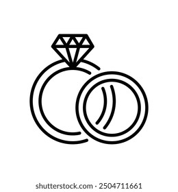 Diamond Ring icon vector stock illustration