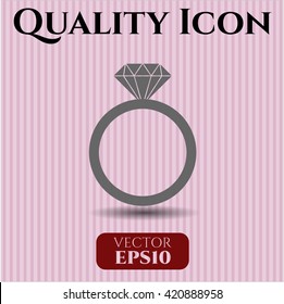diamond ring icon vector symbol flat eps jpg app web