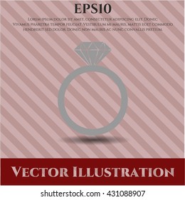diamond ring icon vector symbol flat eps jpg app web