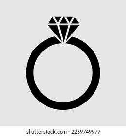 Diamond ring Icon Vector. trendy style illustration on white background..eps
