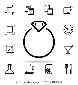 Diamond ring icon. web icons universal set for web and mobile on white background