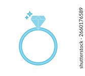 Diamond Ring icon. Wedding ring Cutting File. Cut File. Engagement Ring Silhouette vector