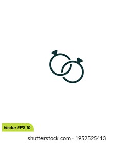 diamond ring icon wedding logo template