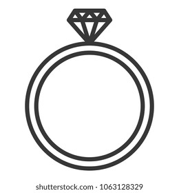 diamond ring isolated icon