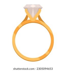 Diamond ring isolated, jewellery concept