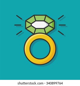 diamond ring jewelry icon