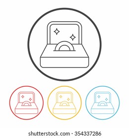 diamond ring line icon