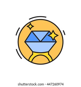 Diamond Ring Line Icon