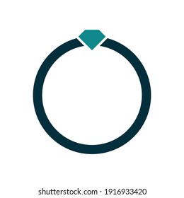 pasos de diseño del logotipo de anillo de diamante