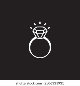 diamond ring logo illustration element design