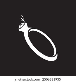 diamond ring logo illustration element design