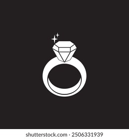 diamond ring logo illustration element design