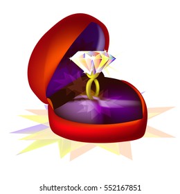 diamond ring on a light background