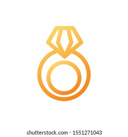 diamond ring on white background vector illustration design