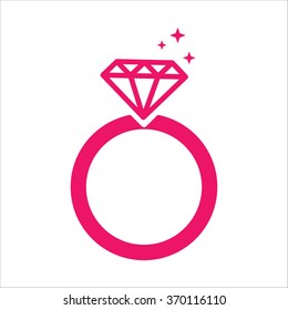 Diamond Ring Red Stock Vector (Royalty Free) 370116110 | Shutterstock