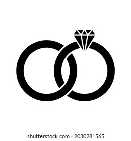 Diamond ring set icon. Diamond ring simple sign. Diamond ring icon vector. Trendy and modern ring symbols for logo, template, business, app, website