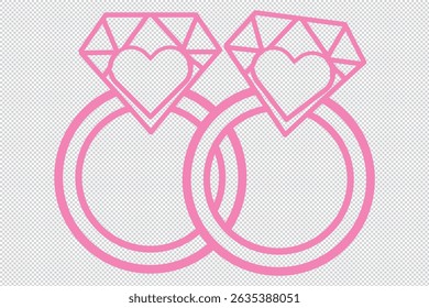 Diamond Ring silhouette vector EPS 10
