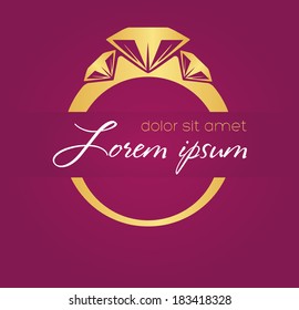 diamond ring - symbol vector