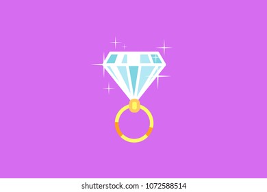 Diamond ring vector