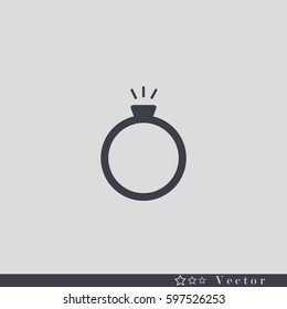 Diamond Ring Vector Icon