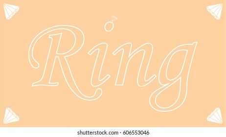 Diamond ring vector icon.