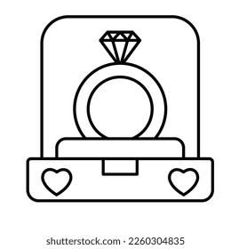 Diamond ring Vector Icon easily modified

