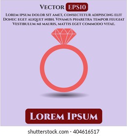 Diamond Ring vector icon or symbol