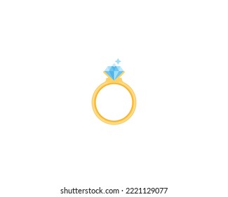 Diamond Ring vector isolated icon. Diamond Ring emoji illustration. Diamond Ring vector isolated emoticon