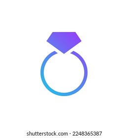 diamond ring vector for website symbol icon presentation