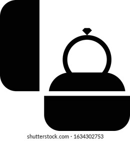 Diamond ring - Wedding icon set. High quality solid vector illustration for website and mobile application.