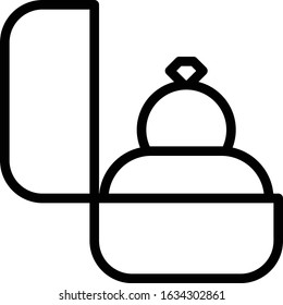 Diamond ring - Wedding icon set. High quality outline vector illustration for website and mobile application.