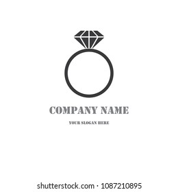 Diamond Ring, Wedding Logo vector
