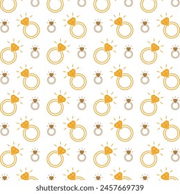 Diamond ring wondrous trendy multicolor repeating pattern vector illustration design