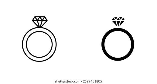Diamond ringicons for ui. vector illustration