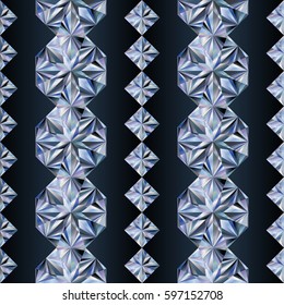 Diamond seamless banners, vector illustration
