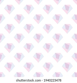 Diamond Seamless crystal abstracto patrón de piedra de gema a la moda pastel