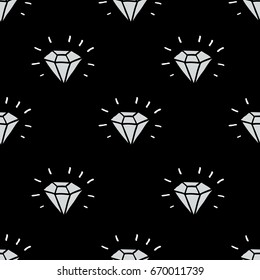 diamond seamless doodle pattern